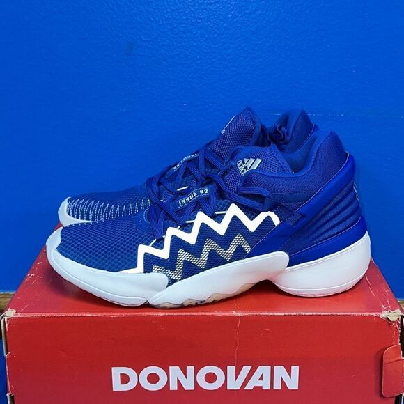 Size 10.5- Men’s Adidas D.O.N. Issue 2 Royal Blue White FW8514 Donovan Mitchell - Picture 2 of 8